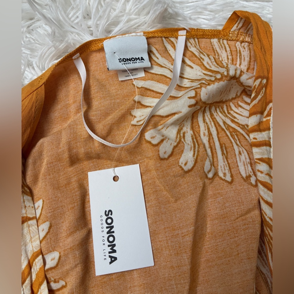 Sonoma Yellow Floral Print Lightweight Kimono 💛 - Picture 6 of 12